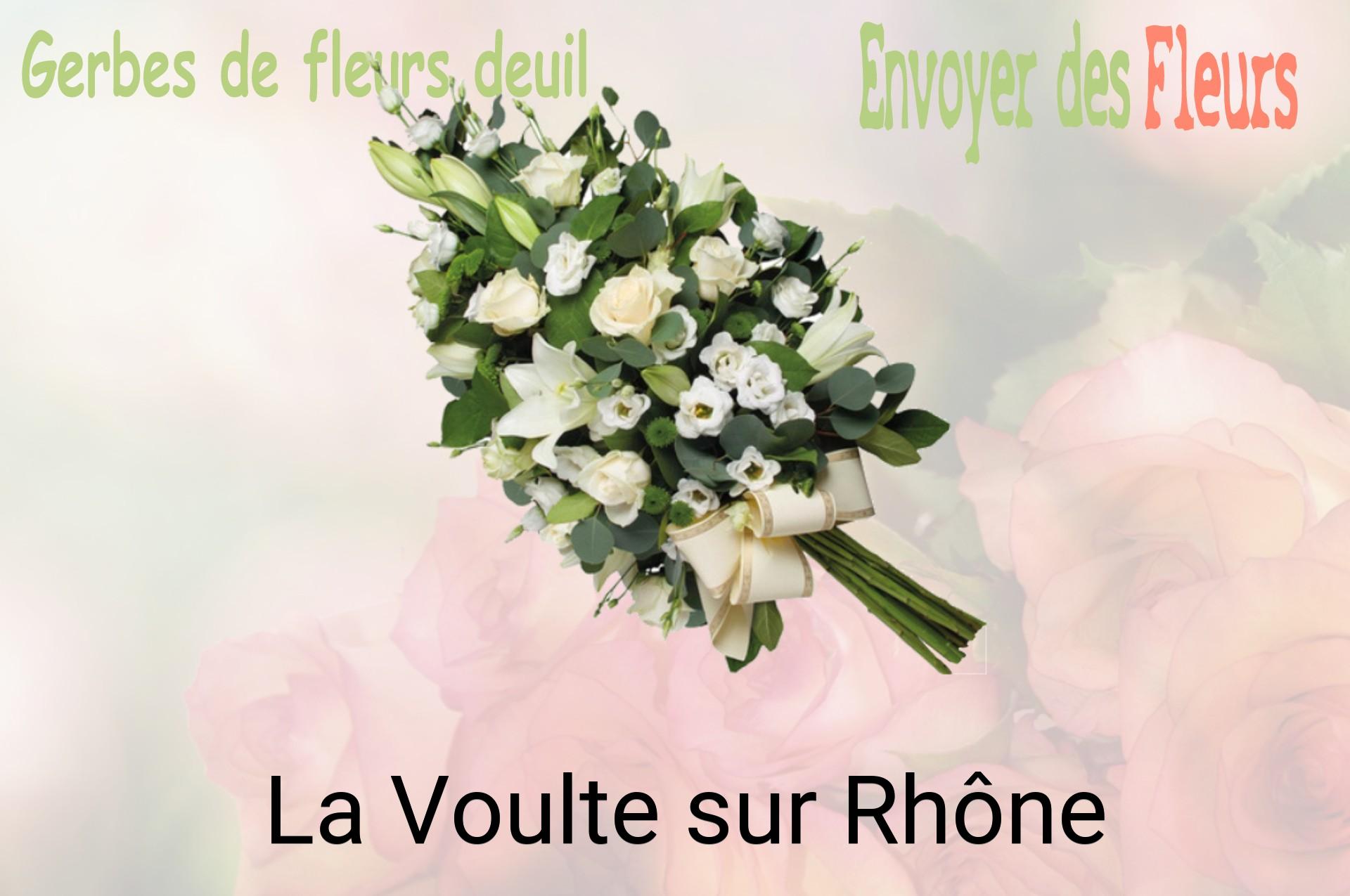Gerbe de fleurs de deuil livrée à La Voulte-sur-Rhône